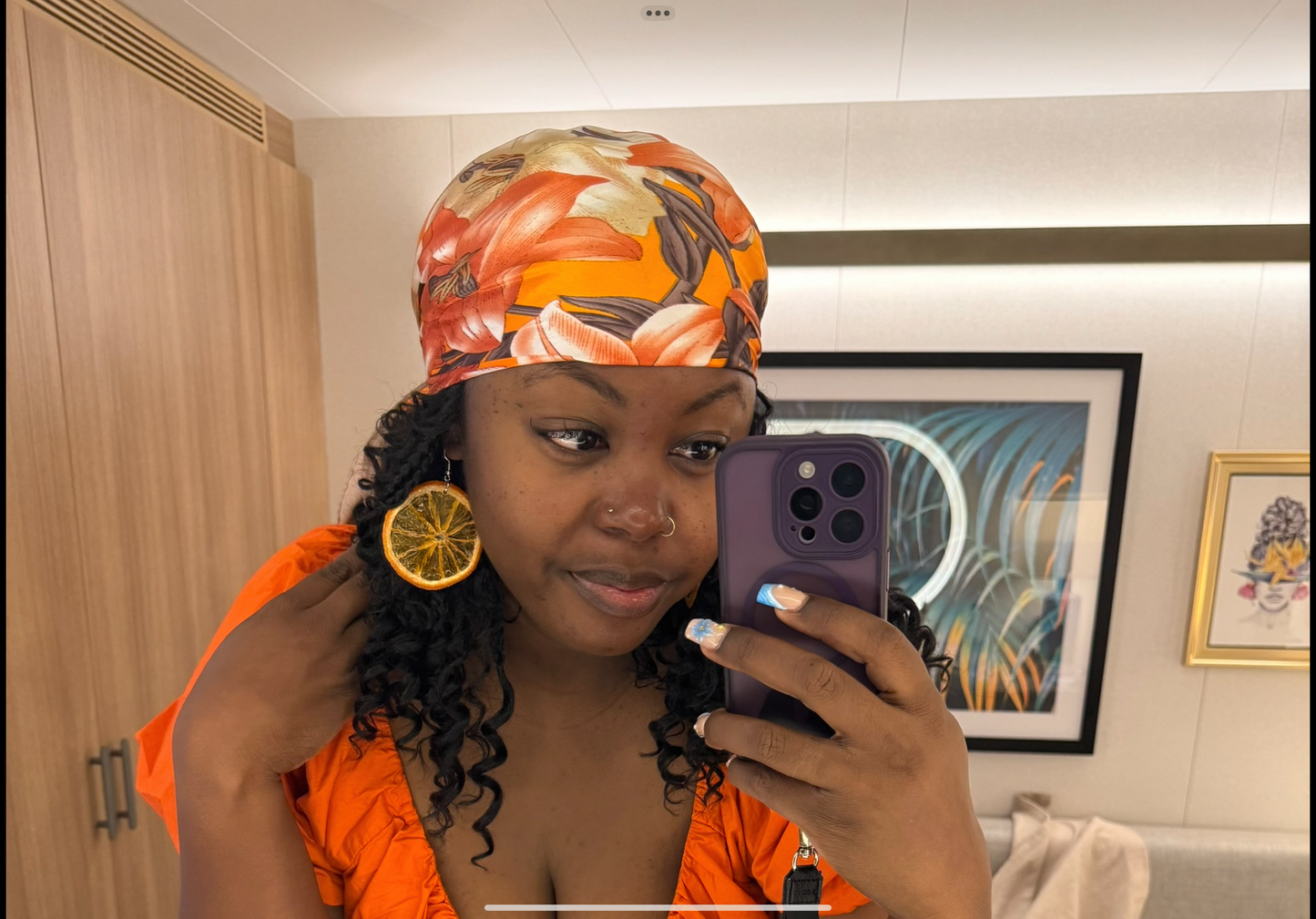 Real Orange Slice Earrings- Whole